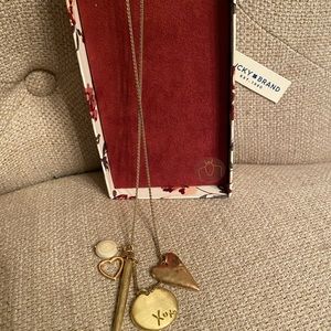 Lucky Brand gold-tone charm necklace